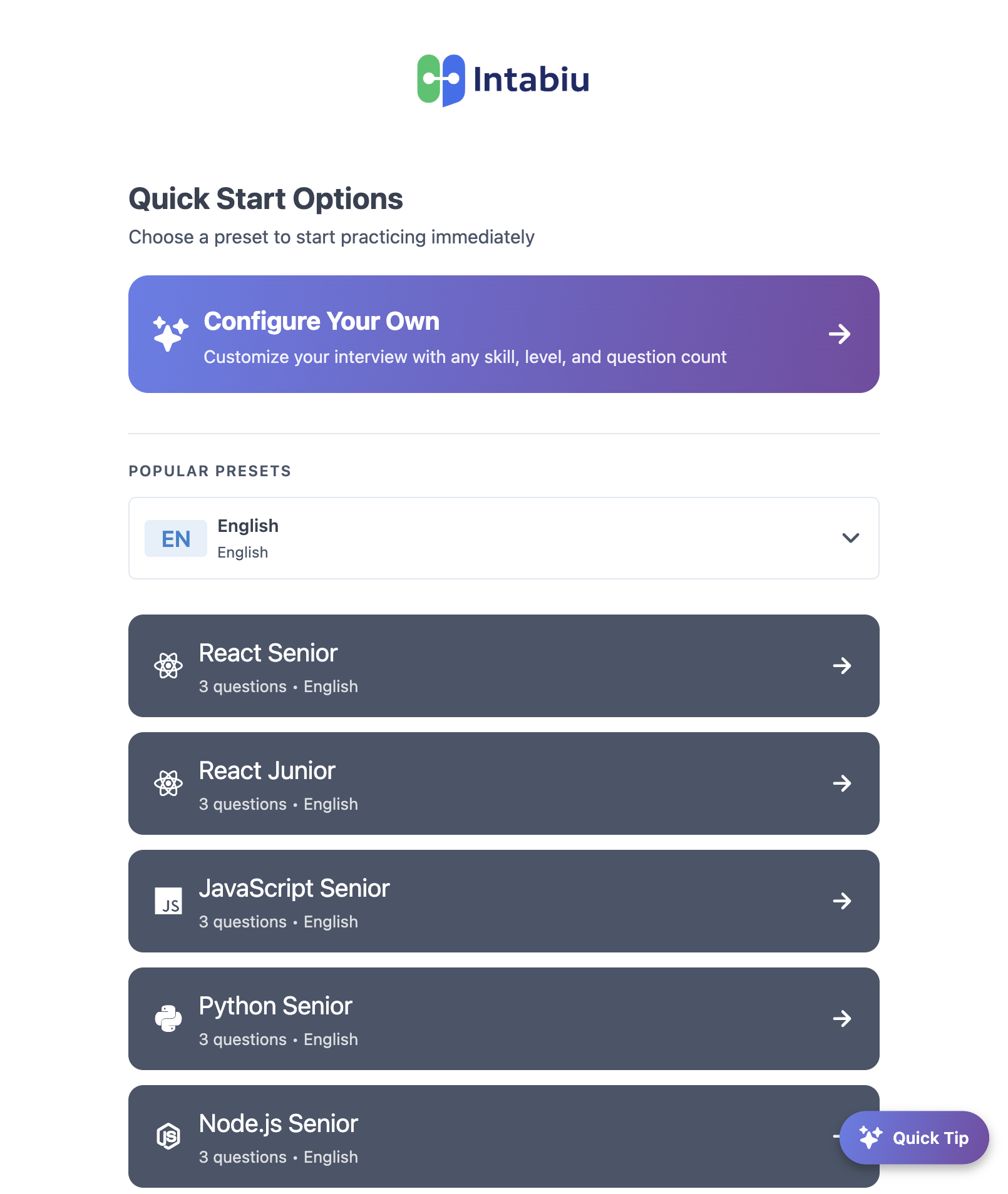 Choose a skill — 325+ topics from React to System Design